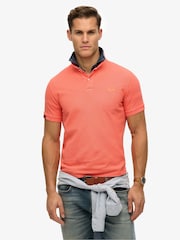 Оранжевый - Рубашка поло свободного кроя из 100% хлопка Superdry Vintage Destroy - Image 1 of 5