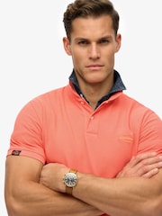 Оранжевый - Рубашка поло свободного кроя из 100% хлопка Superdry Vintage Destroy - Image 3 of 5