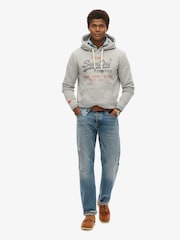 Gris - Superdry VL Heritage Relaxed Hoodie - Imagen 2 de 5