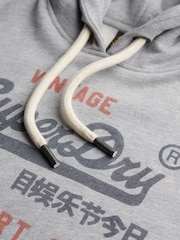 Gris - Superdry VL Heritage Relaxed Hoodie - Imagen 5 de 5