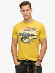 Желтый - Футболка Superdry VL Tokyo Relaxed из 100% хлопка - Image 1 of 3