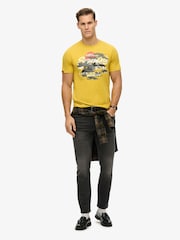 Желтый - Футболка Superdry VL Tokyo Relaxed из 100% хлопка - Image 2 of 3