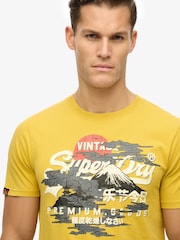 Желтый - Футболка Superdry VL Tokyo Relaxed из 100% хлопка - Image 3 of 3