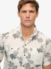 Superdry White Hawaiian Print Shirt - Image 4 of 6