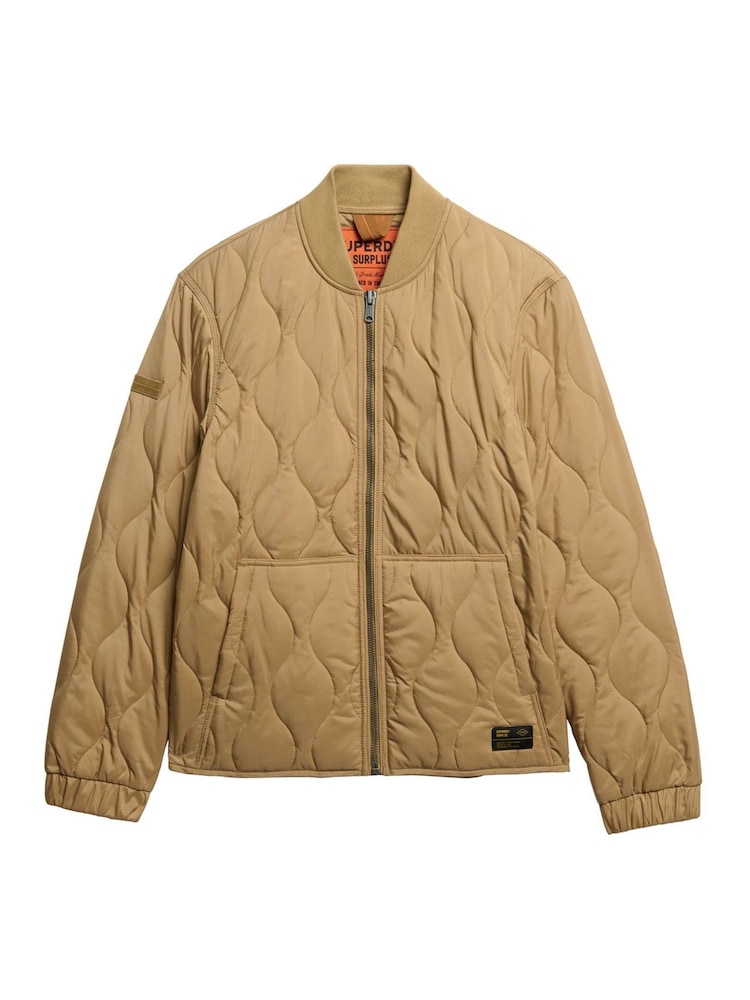 Superdry Brown Surplus Quilted Liner Jacket - Image 4 of 5