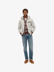 Superdry Grey VL Embroidered Logo Zip Hoodie - Image 2 of 5