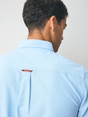 Superdry sky Blue Oxford Short Sleeve 100% Cotton Shirt - Image 6 of 8