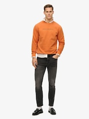 Superdry Orange Utility Sport Crew Sweatshirt - Image 1 of 3