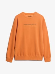 Superdry Orange Utility Sport Crew Sweatshirt - Image 2 of 3