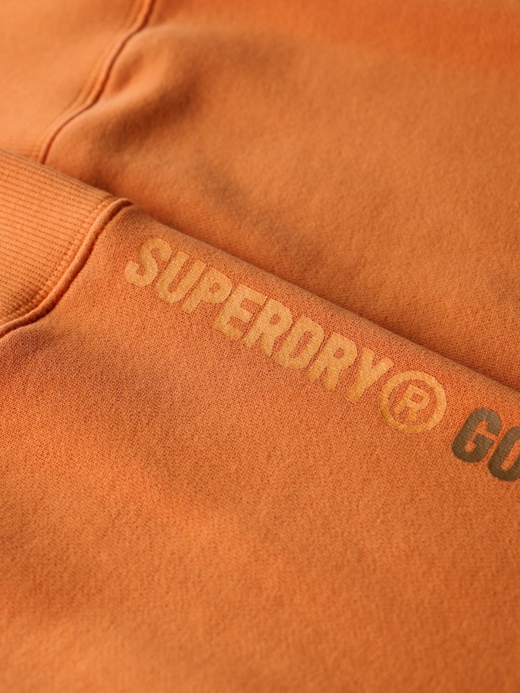 Superdry Orange Utility Sport Crew Sweatshirt - Image 3 of 3