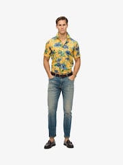 Superdry Yellow Short Sleeve Hawaiian Printed Shirt - Image 3 of 6