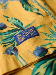 Superdry Yellow Short Sleeve Hawaiian Printed Shirt - Image 6 of 6