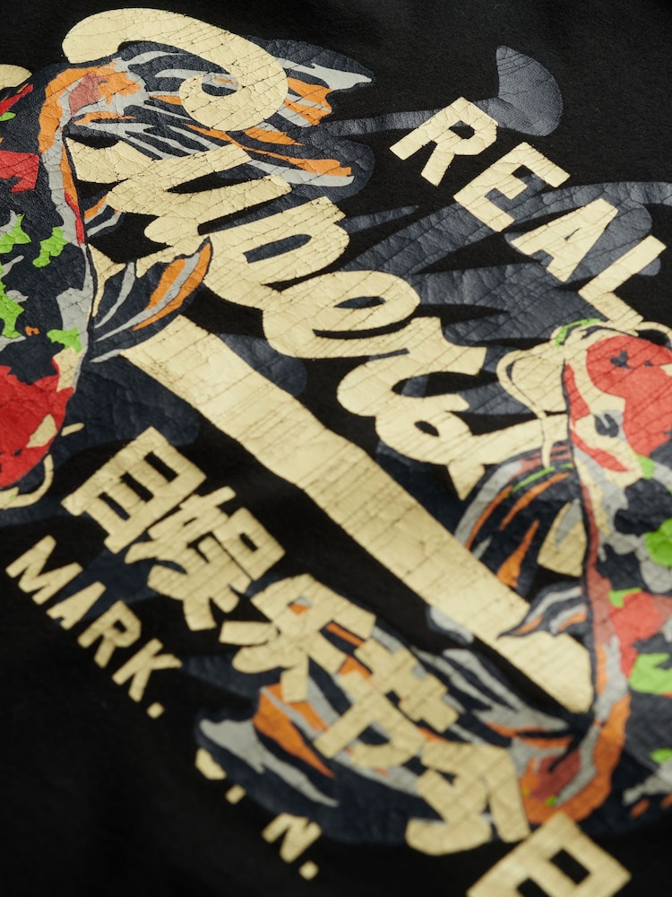 Черный - Футболка Superdry VL Tokyo Relaxed из 100% хлопка - Image 2 of 2