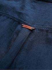 Superdry Blue Chrome Vacation 100% Linen Shirt - Image 5 of 5