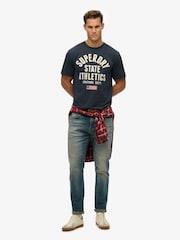 Superdry Blue VL Tokyo Relaxed 100% Cotton T-Shirt - Image 3 of 6