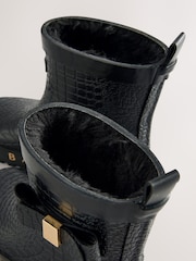 Baker by Ted Baker Girls Faux Fur Lined Welly Boots with Bow - Image 5 of 5