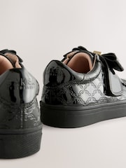 Baker by Ted Baker Boys Back to School Patent Bow Black Trainers - Image 4 of 5