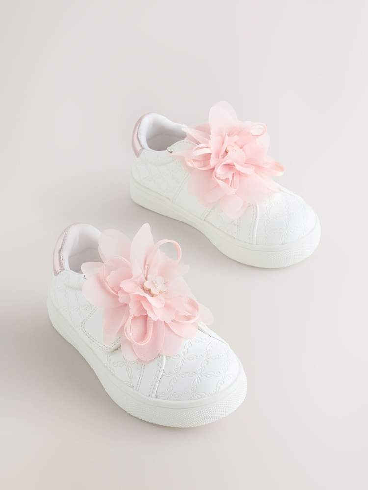 Baker by Ted Baker Girls Organza Corsage Trainers - Image 1 of 9 Baker by Ted Baker Girls Organza Corsage Trainers - Image 1 of 9