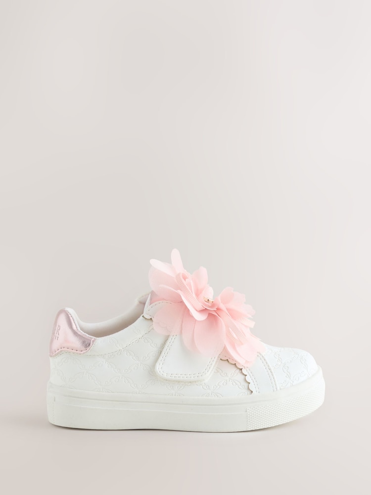 Baker by Ted Baker Girls Organza Corsage Trainers - Image 2 of 9 Baker by Ted Baker Girls Organza Corsage Trainers - Image 2 of 9