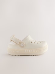 عاجي - Baker by Ted Baker Girls Borg Lined Clog Slippers - صورة 3 من 6