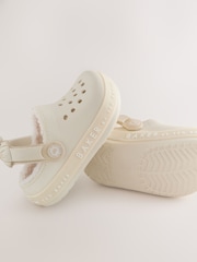 عاجي - Baker by Ted Baker Girls Borg Lined Clog Slippers - صورة 6 من 6