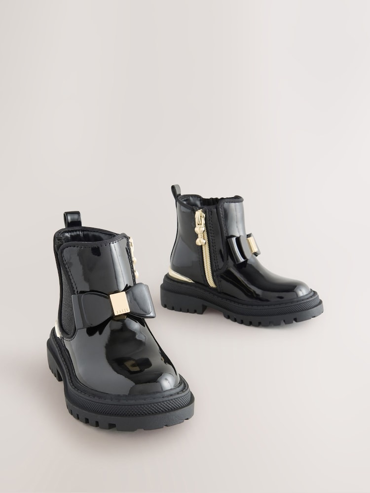 Baker by Ted Baker Girls Chelsea Boots With Bow - Image 1 of 5