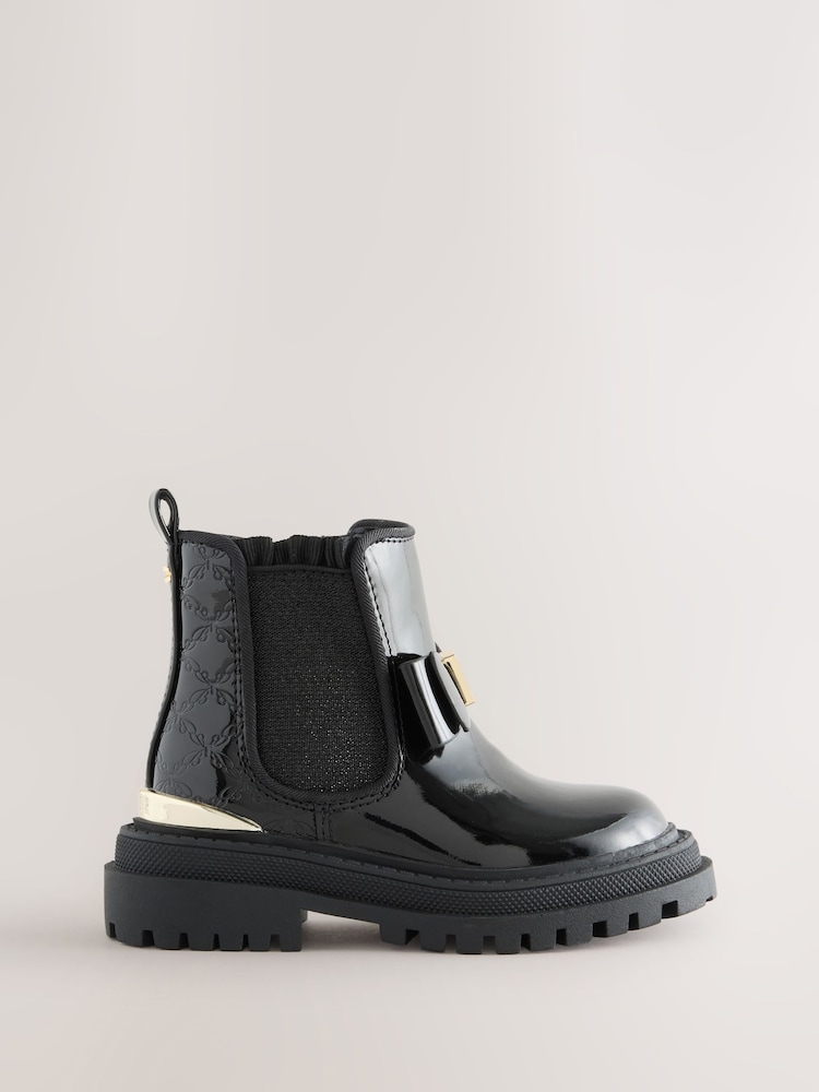 Baker by Ted Baker Girls Chelsea Boots With Bow - Image 2 of 5