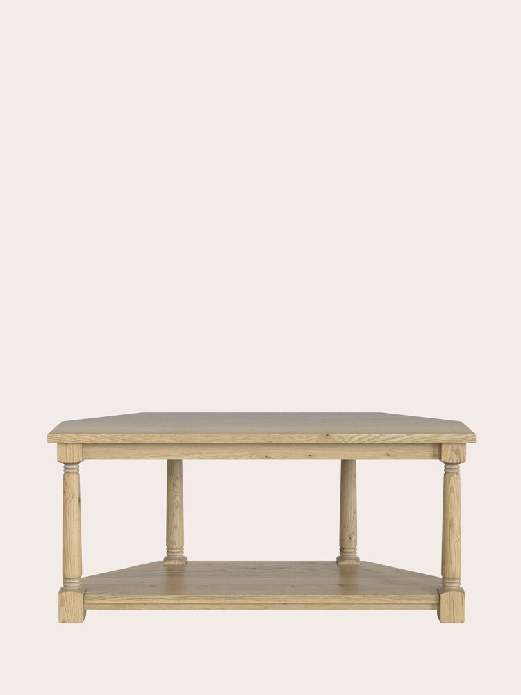 Laura Ashley Oak Wellington Corner TV Unit - Image 2 of 5