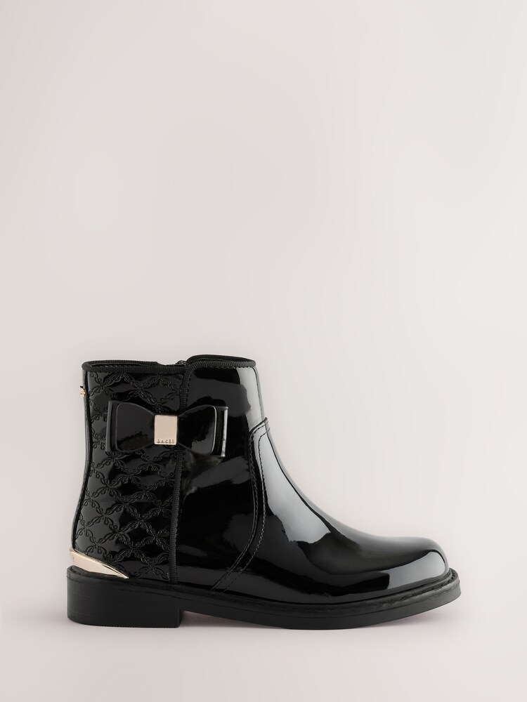 Baker by Ted Baker Girls Patent Chelsea Black Boots - Image 1 of 7 Baker by Ted Baker Girls Patent Chelsea Black Boots - Image 1 of 7