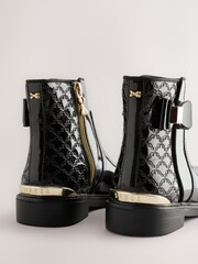 Baker by Ted Baker Girls Patent Chelsea Black Boots - Image 3 of 7