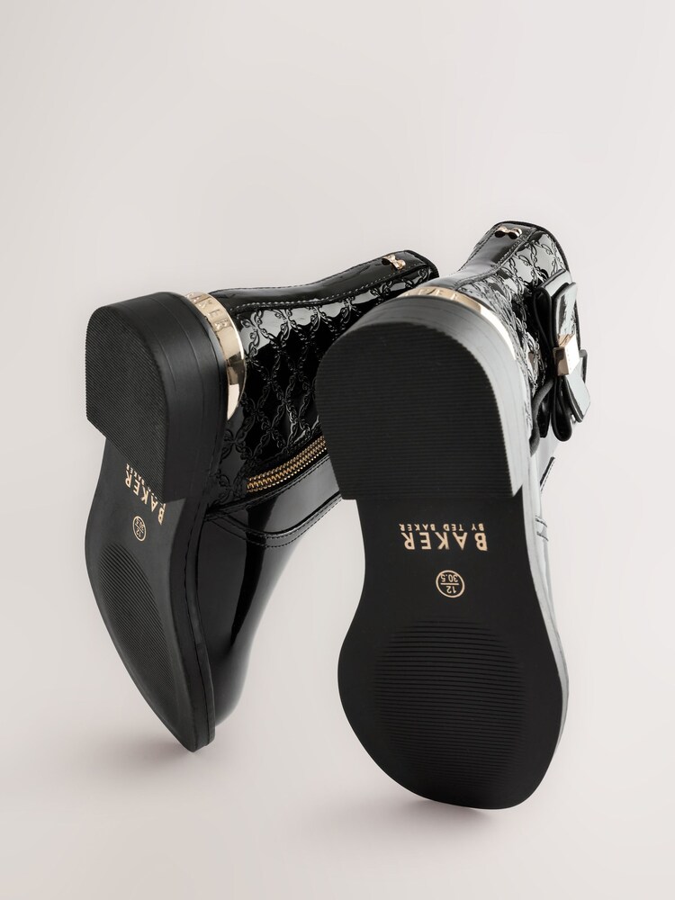 Baker by Ted Baker Girls Patent Chelsea Black Boots - Image 7 of 7 Baker by Ted Baker Girls Patent Chelsea Black Boots - Image 7 of 7