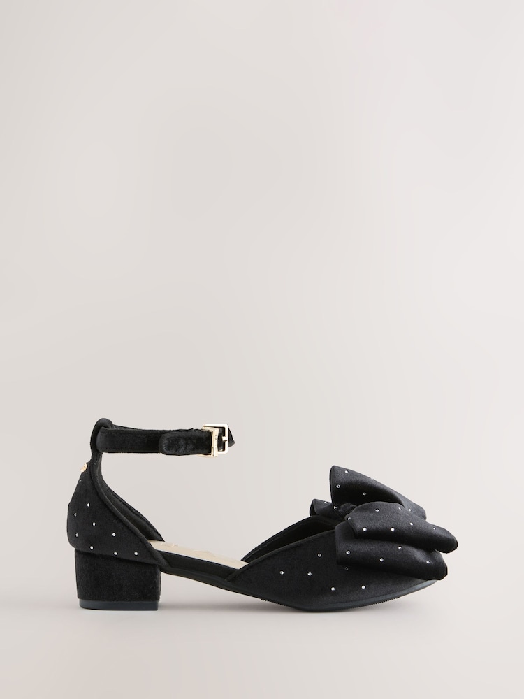 Baker by Ted Baker Girls Ocassion Bow Heel Black Shoes - Image 2 of 6