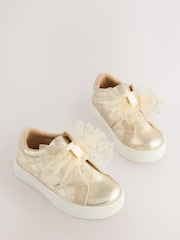 Baker by Ted Baker Girls Organza Bow Trainers - Image 1 of 5