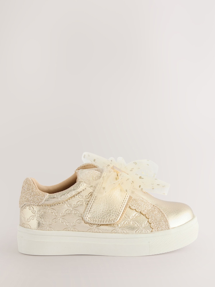 Baker by Ted Baker Girls Organza Bow Trainers - Image 2 of 5