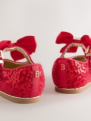 أحمر بترتر - حذاء للمناسبات بتصميم Mary Jane مزيّن بفيونكة للبنات من Baker by Ted Baker - صورة 4 من 5