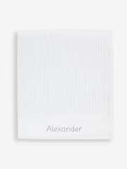 JoJo Maman Bébé Personalised White Woven Cellular Blanket - Image 3 of 5
