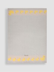 JoJo Maman Bébé Grey Duck Personalised Duck Knitted Shawl - Image 1 of 5