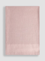 JoJo Maman Bébé Personalised Pink Woven Cellular Blanket - Image 2 of 3