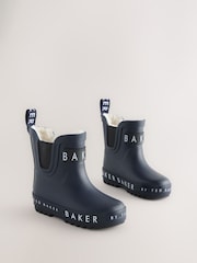 Baker by Ted Baker Boys Faux Fur Lined Welly Boots - Image 1 of 5