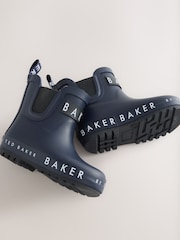 Baker by Ted Baker Boys Faux Fur Lined Welly Boots - Image 2 of 5