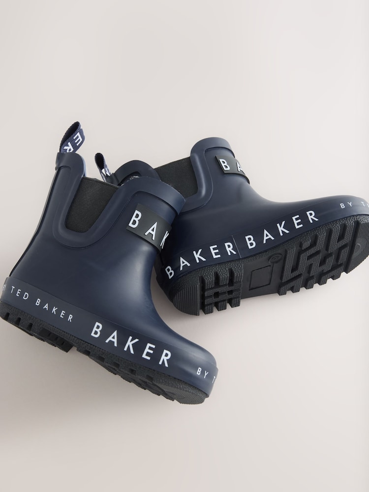 Baker by Ted Baker Boys Faux Fur Lined Welly Boots - Image 2 of 5
