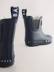 Baker by Ted Baker Boys Faux Fur Lined Welly Boots - Image 5 of 5