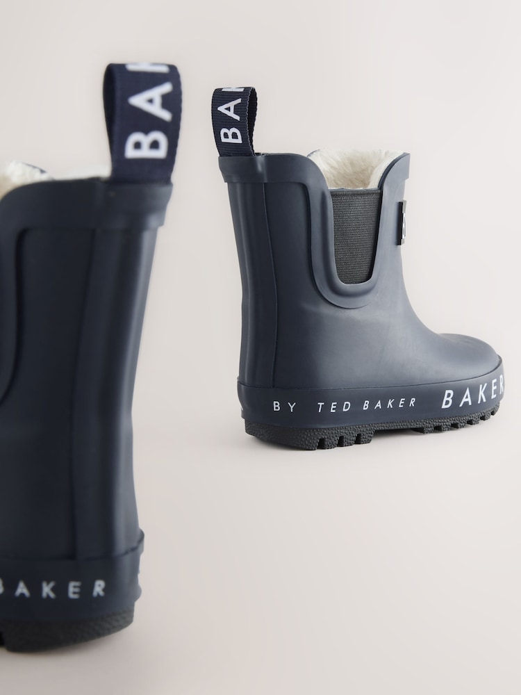 Baker by Ted Baker Boys Faux Fur Lined Welly Boots - Image 5 of 5