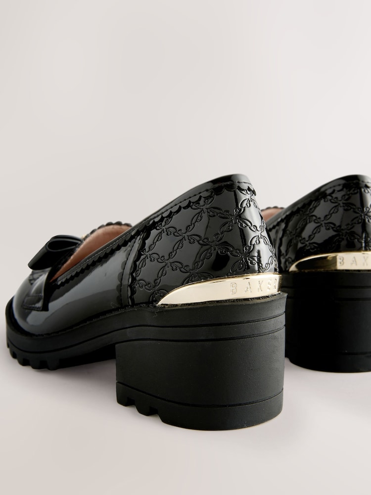 Ted Baker Black Leather Loafers with Gold Detail Buy Baker by Ted Baker Girls Back to School Chunky Loafer  main image 4