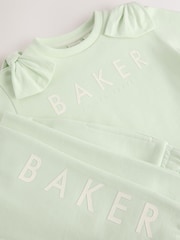 Baker by Ted Baker Satin Bow Sleeve Sweater and Joggers Set 2 Piece - Image 3 of 5