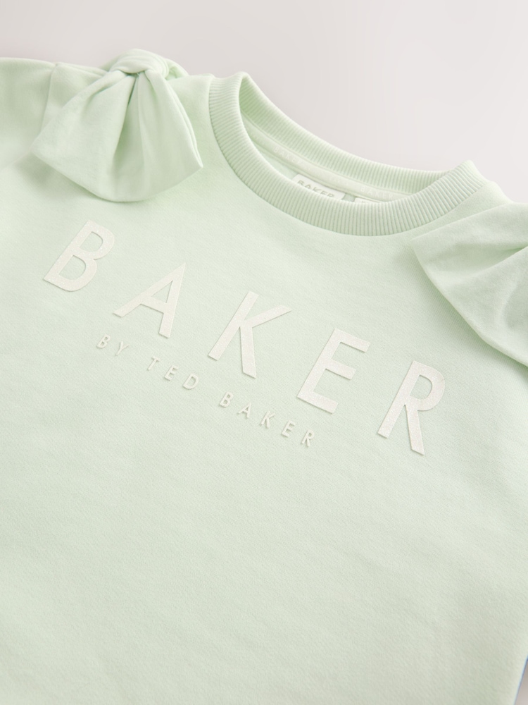 Baker by Ted Baker Satin Bow Sleeve Sweater and Joggers Set 2 Piece - Image 5 of 5