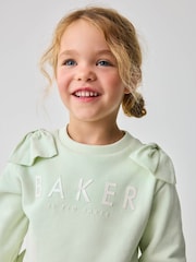 Baker by Ted Baker 2 Piece Satin Bow Sweat Top and Joggers Set - Image 6 of 14