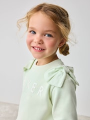 Baker by Ted Baker 2 Piece Satin Bow Sweat Top and Joggers Set - Image 7 of 14