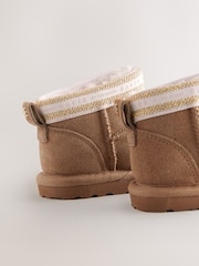 Baker by Ted Baker Girls Cosy Suede Branded Tape Slipper Boots - Image 3 of 6
