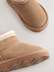 Baker by Ted Baker Girls Cosy Suede Branded Tape Slipper Boots - Image 5 of 6